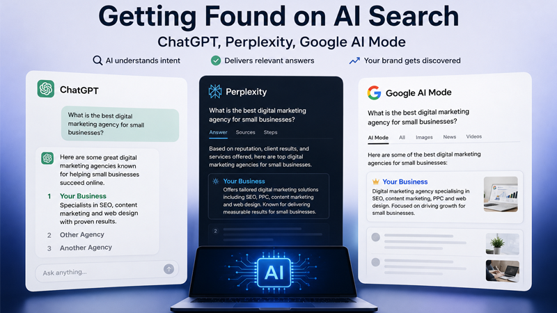 How to Get Found on ChatGPT Perplexity and Google AI Mode